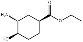 Cyclohexanecarboxylic acid, 3-amino-4-hydroxy-, ethyl ester, (1S,3R,4R)- Struktur