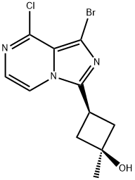 (1s,3s)-3-(8-broMo-1-chloroH-pyrrolo[1,2-a]pyrazin-6-yl)-1-Methylcyclobutanol Struktur