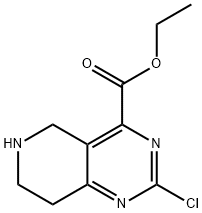 ethyl 2-chloro-5,6,7,8-tetrahydropyrido[4,3-d]pyrimidine-4-carboxylate Struktur