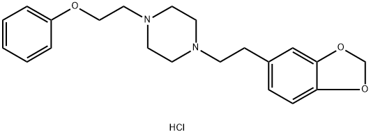 Piperazine, 1-[2-(1,3-benzodioxol-5-yl)ethyl]-4-(2-phenoxyethyl)-, dihydrochloride Struktur