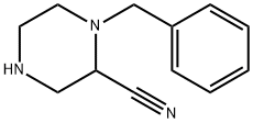 1-benzylpiperazine-2-carbonitrile Struktur