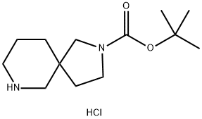 2,7-Diazaspiro[4.5]decane-2-carboxylic acid, 1,1-diMethylethyl ester, (Hydrochloride) (1:1) Struktur