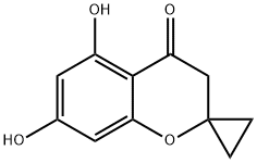 5,7-Dihydroxyspiro[chroman-2,1'-cyclopropan]-4-one Struktur