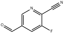 3-fluoro-5-formylpyridine-2-carbonitrile Struktur