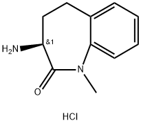 (S)-3-Amino-1-methyl-1,3,4,5-tetrahydro-2H-benzo[b]azepin-2-one hydrochloride Struktur