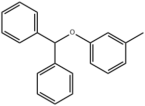 Benzene, 1-(diphenylmethoxy)-3-methyl- Struktur