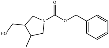 Benzyl 3-(hydroxymethyl)-4-methylpyrrolidine-1-carboxylate Struktur