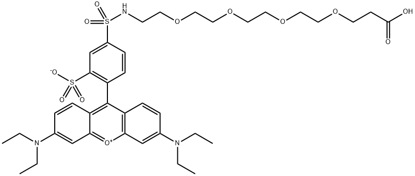 Lissamine Rhodamine B sulfonamide-dPEG4-acid(Inner Salt) Struktur