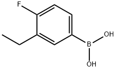 Boronic acid, B-(3-ethyl-4-fluorophenyl)- Struktur