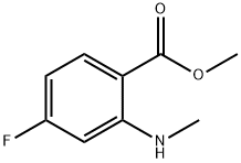 4-Fluoro-2-methylamino-benzoic acid methyl ester Struktur