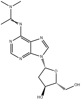 Adenosine, 2'-deoxy-N-[1-(dimethylamino)ethylidene]- (9CI) Struktur