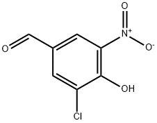 Benzaldehyde, 3-chloro-4-hydroxy-5-nitro- Struktur