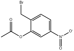 Phenol, 2-(bromomethyl)-5-nitro-, acetate (ester) (9CI) Struktur