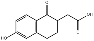 2-(6-Hydroxy-1-oxo-1,2,3,4-tetrahydronaphthalen-2-yl)acetic acid Struktur