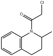 Ethanone, 2-chloro-1-(3,4-dihydro-2-methyl-1(2H)-quinolinyl)- Struktur