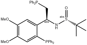 [S(R)]-N-[(1S)-2-(Diphenylphosphino)-1-[2-(diphenylphosphino)-4,5-dimethoxyphenyl]ethyl]-2-methyl-2-propanesulfinamide|[S(R)]-N-[(1S)-2-(Diphenylphosphino)-1-[2-(diphenylphosphino)-4,5-dimethoxyphenyl]ethyl]-2-methyl-2-propanesulfinamide