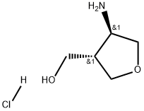 trans-(4-Amino-tetrahydro-furan-3-yl)-methanol hydrochloride Struktur