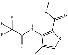 2-Thiophenecarboxylic acid, 4-methyl-3-[(2,2,2-trifluoroacetyl)amino]-, methyl ester Struktur