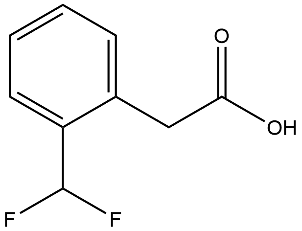 2-[2-(difluoromethyl)phenyl]acetic acid Struktur