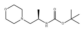 Carbamic acid, N-[(1R)-1-methyl-2-(4-morpholinyl)ethyl]-, 1,1-dimethylethyl ester Struktur