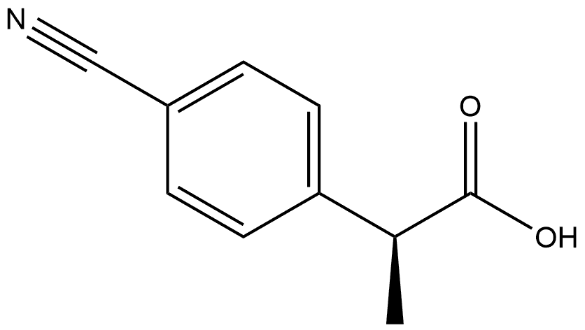 Benzeneacetic acid, 4-cyano-α-methyl-, (αS)- Struktur