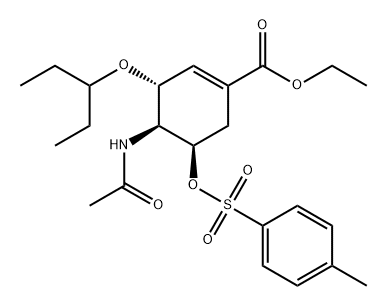 1-Cyclohexene-1-carboxylic acid, 4-(acetylamino)-3-(1-ethylpropoxy)-5-[[(4-methylphenyl)sulfonyl]oxy]-, ethyl ester, (3R,4S,5R)-