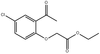 Ethyl (2-acetyl-4-chlorophenoxy)acetate Struktur