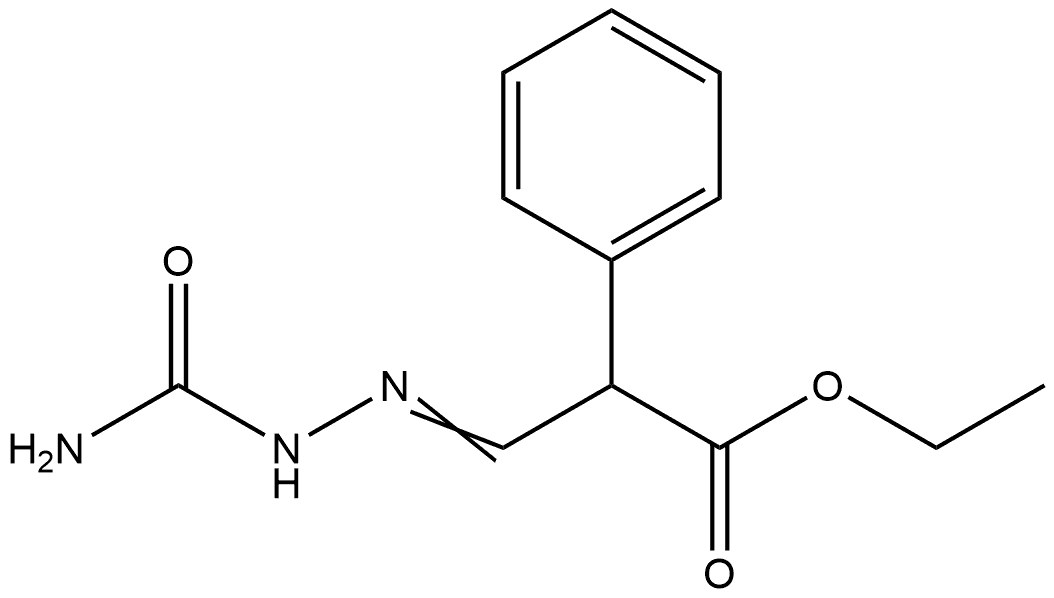 Benzeneacetic acid, α-[[2-(aminocarbonyl)hydrazinylidene]methyl]-, ethyl ester