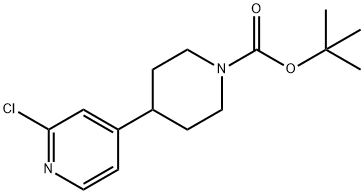 1-Piperidinecarboxylic acid, 4-(2-chloro-4-pyridinyl)-, 1,1-dimethylethyl ester Struktur