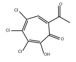 2,4,6-Cycloheptatrien-1-one, 7-acetyl-3,4,5-trichloro-2-hydroxy-