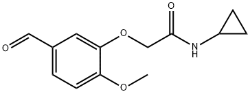 N-cyclopropyl-2-(5-formyl-2-methoxyphenoxy)acetamide Struktur