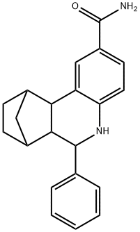 7,10-Methanophenanthridine-2-carboxamide, 5,6,6a,7,8,9,10,10a-octahydro-6-phenyl- Struktur