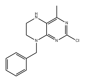 Pteridine, 2-chloro-5,6,7,8-tetrahydro-4-methyl-8-(phenylmethyl)- Struktur