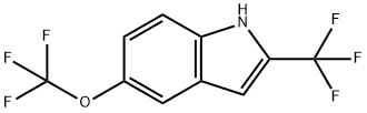 5-(Trifluoromethoxy)-2-(trifluoromethyl)-1H-indole Struktur