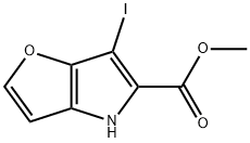 4H-Furo[3,2-b]pyrrole-5-carboxylic acid, 6-iodo-, methyl ester Struktur