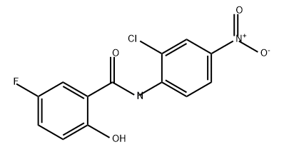 Benzamide, N-(2-chloro-4-nitrophenyl)-5-fluoro-2-hydroxy- Struktur