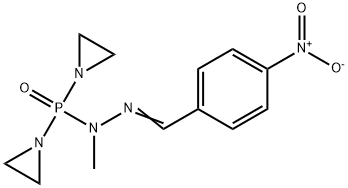 Phosphinic hydrazide, P,P-bis(1-aziridinyl)-1-methyl-2-[(4-nitrophenyl)methylene]- (9CI) Struktur