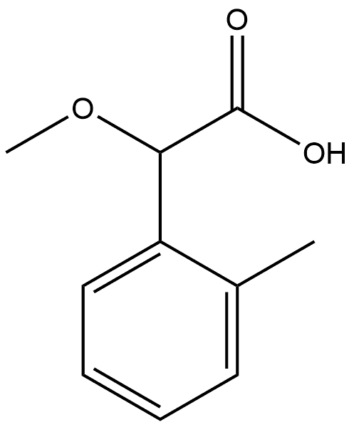 Benzeneacetic acid, α-methoxy-2-methyl- Struktur