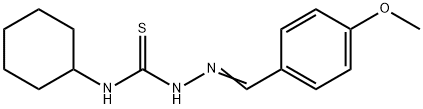 Hydrazinecarbothioamide, N-cyclohexyl-2-[(4-methoxyphenyl)methylene]- Struktur