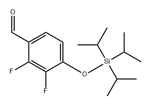 Benzaldehyde, 2,3-difluoro-4-[[tris(1-methylethyl)silyl]oxy]- Struktur