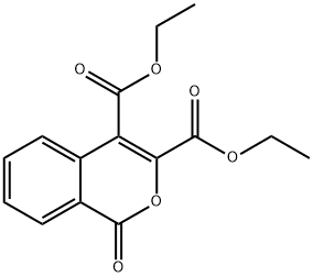 1H-2-Benzopyran-3,4-dicarboxylic acid, 1-oxo-, 3,4-diethyl ester Struktur