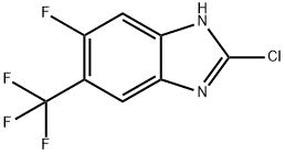 2-Chloro-6-fluoro-5-(trifluoromethyl)-1H-1,3-benzimidazole Structure