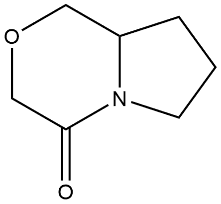 1H-Pyrrolo[2,1-c][1,4]oxazin-4(3H)-one, tetrahydro-, (-)- Struktur