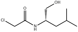 Acetamide, 2-chloro-N-[(1S)-1-(hydroxymethyl)-3-methylbutyl]- Struktur