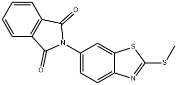 1H-Isoindole-1,3(2H)-dione, 2-[2-(methylthio)-6-benzothiazolyl]- Struktur