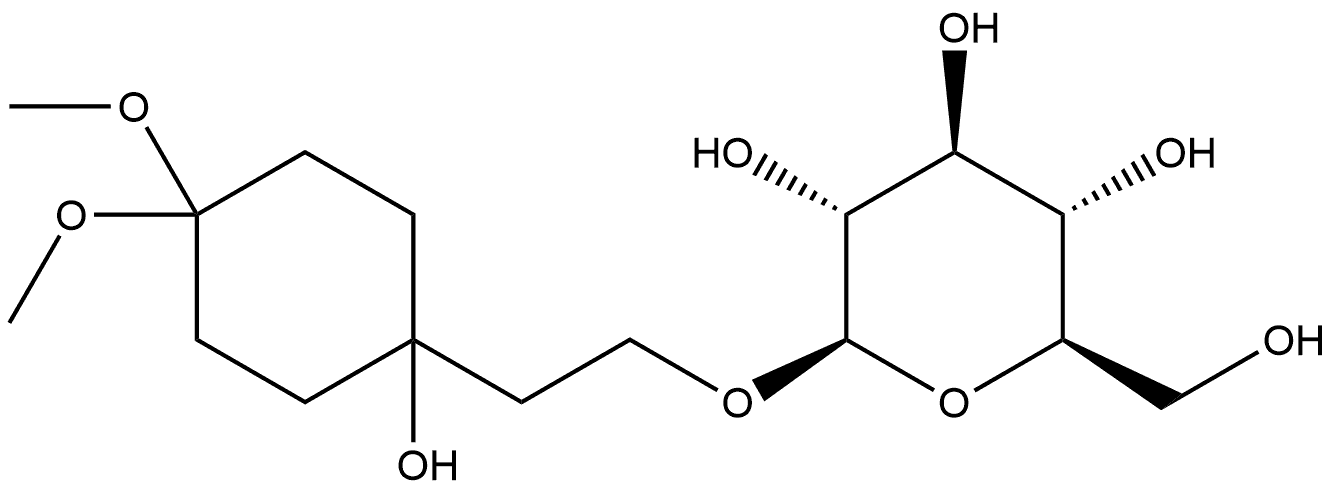 β-D-Glucopyranoside, 2-(1-hydroxy-4,4-dimethoxycyclohexyl)ethyl