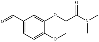 2-(5-formyl-2-methoxyphenoxy)-N,N-dimethylacetamide Struktur