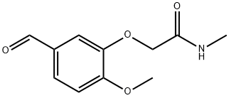 2-(5-formyl-2-methoxyphenoxy)-N-methylacetamide Struktur