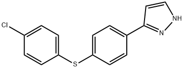 3-[4-(4-Chlorothiophenoxy)lphenyl]-1H-pyrazole Struktur