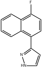 3-(4-Fluoro-1-naphthyl)-1H-pyrazole Struktur